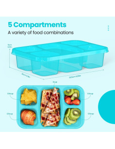 Caja Bento Reutilizable Boyoyo 5 Compartimentos 4 Pcs 2