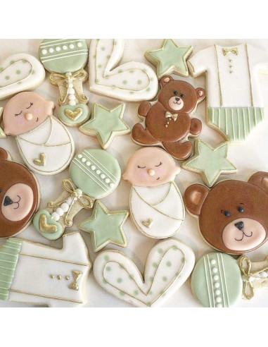 Cortadores de Galletas Osito Teddy Crethinkaty - 3 Piezas Acero Inoxidable