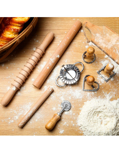 Kit de Herramientas para Hacer Pasta Gnocchi Crssbrohip 9 Piezas