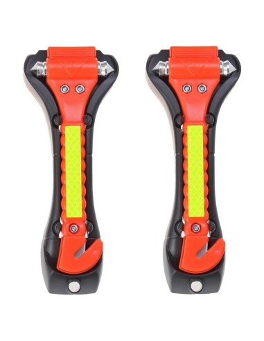 Martillo de Seguridad para Automóvil Kriture 2 Pack - Escape 2-en-1