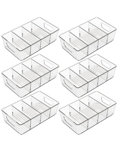 Organizador de Snacks Apilable Yieach 6 Piezas 5L Transparente
