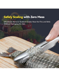 Removedor de Escamas de Pescado ADORAMBLING Acero Inoxidable 22.86 cm 2