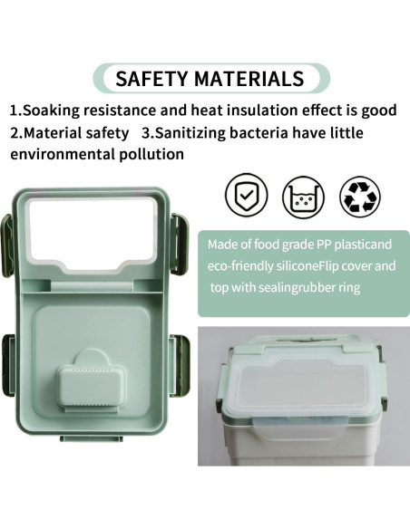 Contenedor de Almacenamiento de Alimentos Mairuker 25L Verde Contenedor de Almacenamiento de Alimentos Mairuker 25L Verde
