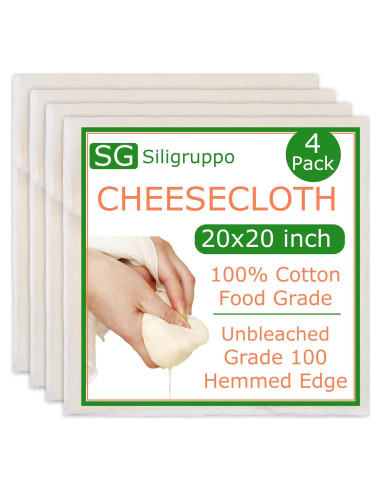 Paquete de 4 paños de queso Siligruppo 50.8cm reutilizables