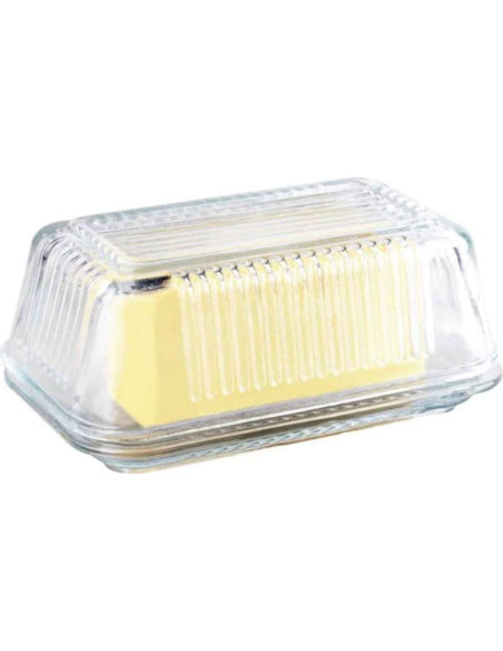 Plato de Mantequilla de Vidrio Tablecraft H122 17.15x10.16cm Plato de Mantequilla de Vidrio Tablecraft H122 17.15x10.16cm