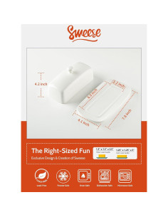 Plato para Mantequilla Sweese con Tapa 19.8 cm Porcelana Blanco 2
