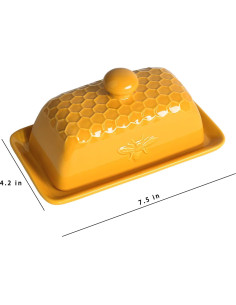 Plato de Mantequilla Cerámica Vintage con Tapa 23x16cm 2
