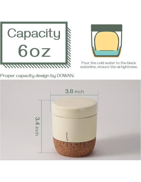 Tazón de Mantequilla DOWAN con Tapa y Fondo de Corcho 1.62L Tazón de Mantequilla DOWAN con Tapa y Fondo de Corcho 1.62L