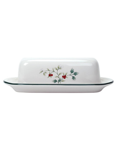 Plato de Mantequilla Cubierto Pfaltzgraff Winterberry 20.3x10.2cm