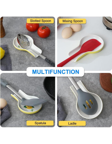 Soporte para Cucharas de Cerámica Limón HAPPY KIT 16.5x10.2cm