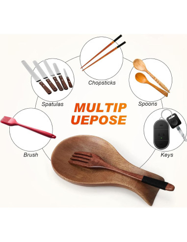 Soporte para Cuchara de Madera de Bambú Patelai 17.78 cm