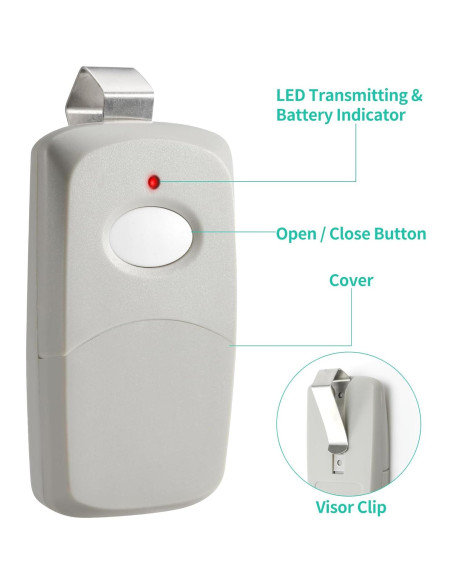 Control Remoto de Garaje Datonten RQBK6 300MHz 10 Interruptores Control Remoto de Garaje Datonten RQBK6 300MHz 10 Interruptores