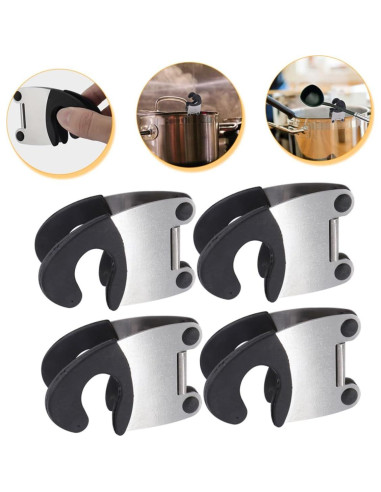 Soporte para Cucharas de Cocina Zerodeko 4 Piezas Acero Inoxidable