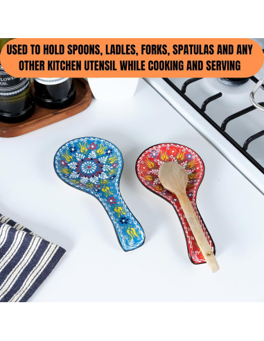 Conjunto de Soportes para Cucharas BCS - Cerámica Hecho a Mano - 2 Piezas