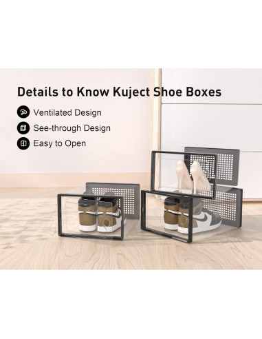 Cajas de Almacenamiento de Zapatos Kuject 12 Unidades X-Large