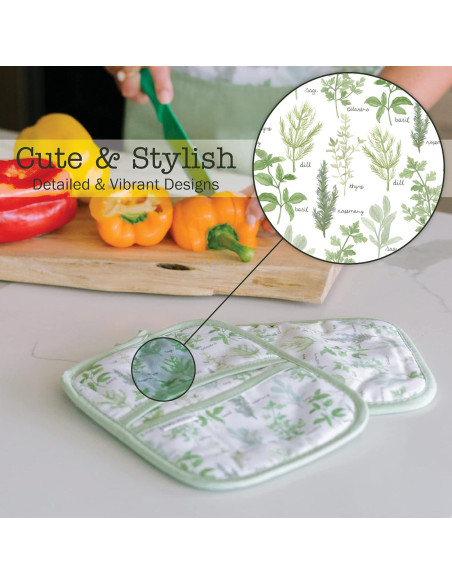Set de 2 Agarraderas Resistentes al Calor Sage y Stitch 18x23cm Set de 2 Agarraderas Resistentes al Calor Sage y Stitch 18x23cm