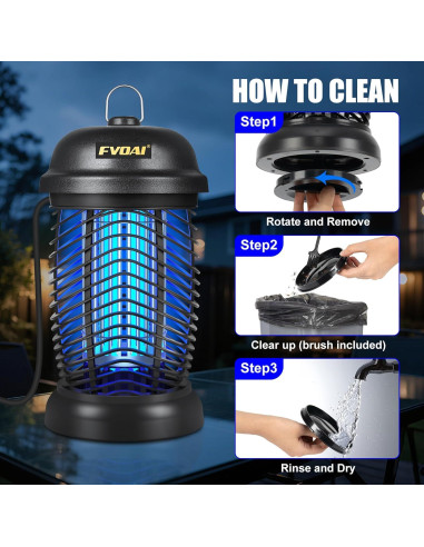 Zapper de Insectos FVOAI Modelo Zap X3 Pro, 0.20 Hectáreas