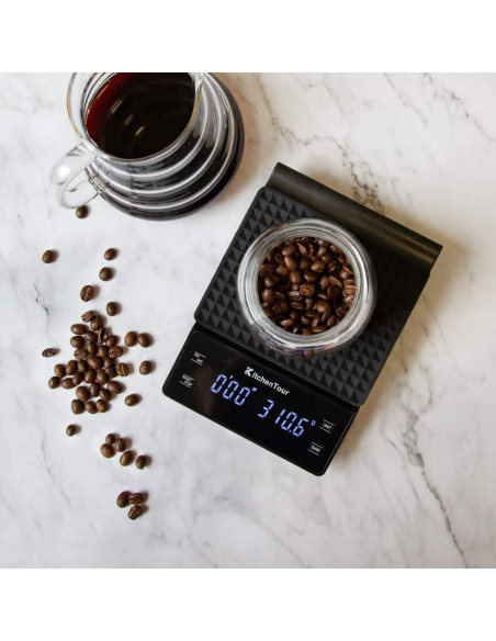 Báscula de Café KitchenTour EK6002 3kg/0.1g con Temporizador Báscula de Café KitchenTour EK6002 3kg/0.1g con Temporizador