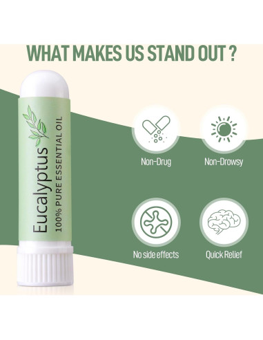 Inhalador de Alivio de Náuseas Hion Eucalipto 100% Natural