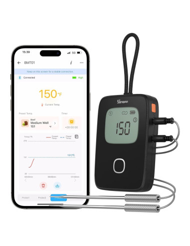 Termómetro de Carne SONOFF BMT01 Inalámbrico con 2 Sondas