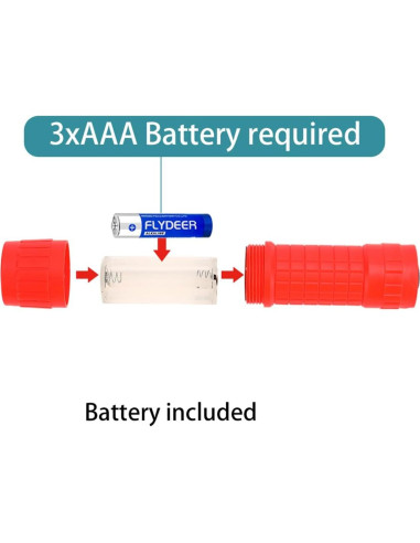 Linterna Pequeña LED KunHe 5 Paquete 100 Lúmenes Baterías AAA