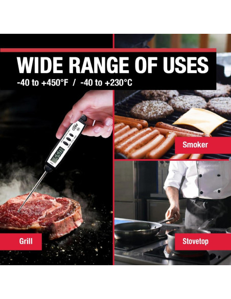 Termómetro Digital de Bolsillo CDN ProAccurate DT450X | Lectura Rápida | Punta Acero Inoxidable 7 cm | Impermeable Termómetro Digital de Bolsillo CDN ProAccurate DT450X | Lectura Rápida | Punta Acero Inoxidable 7 cm | Impermeable