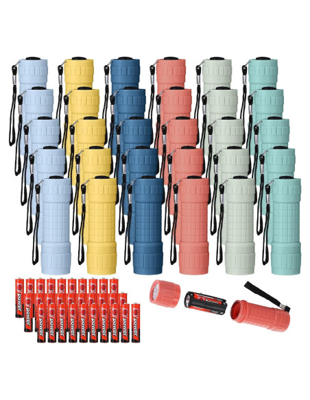Paquete de 30 Linternas Mini LED Glooglitter con Pilas AAA Paquete de 30 Linternas Mini LED Glooglitter con Pilas AAA