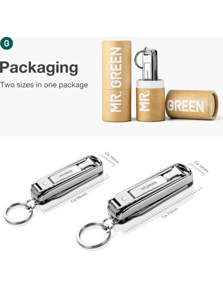 Cortauñas Multifuncional MR.GREEN Pequeño Acero Inoxidable Cortauñas Multifuncional MR.GREEN Pequeño Acero Inoxidable