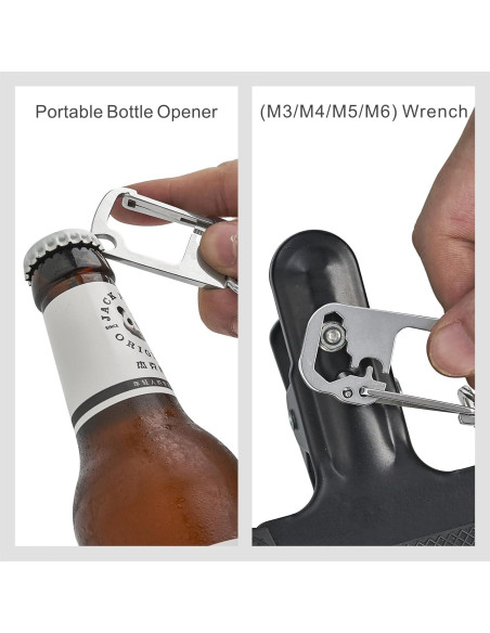 Llave de Carabiner Noopel con Abrebotellas y 4 Llaves Allen Llave de Carabiner Noopel con Abrebotellas y 4 Llaves Allen