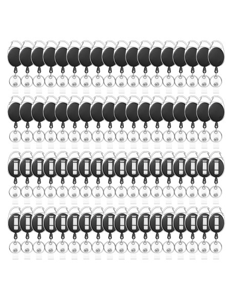 72 Clips Porta Insignias Retráctiles Liubeili para ID Negro 72 Clips Porta Insignias Retráctiles Liubeili para ID Negro