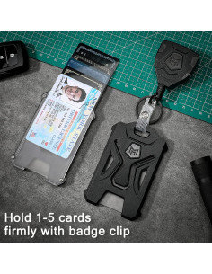 Soporte Retráctil para Insignias MNGARISTA Negro 80 cm 0.25 kg 2