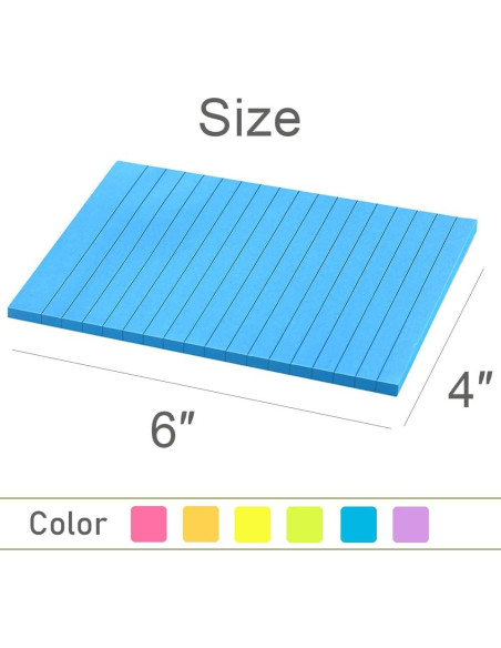 Notas Adhesivas Rayadas Vanpad 10.16x15.24 cm 6 Colores Notas Adhesivas Rayadas Vanpad 10.16x15.24 cm 6 Colores