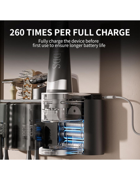 Dispensador Automático de Pasta de Dientes Blancel Negro 4 Espacios Dispensador Automático de Pasta de Dientes Blancel Negro 4 Espacios