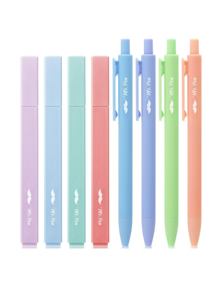 Mr. Pen - Set de 8 Marcadores y Bolígrafos de Gel Coloridos Mr. Pen - Set de 8 Marcadores y Bolígrafos de Gel Coloridos