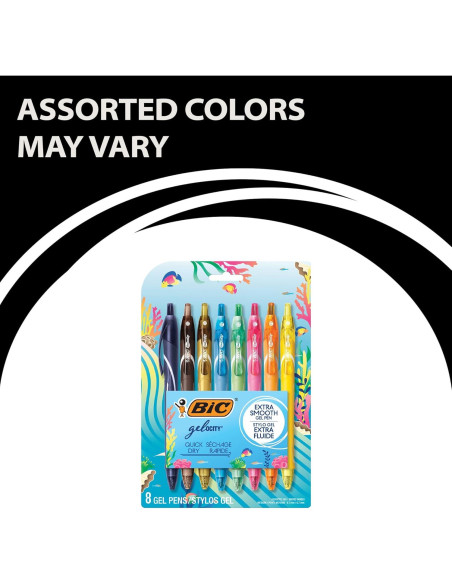 Set de 8 Bolígrafos de Gel BIC Gelocity Quick Dry 0.7mm Set de 8 Bolígrafos de Gel BIC Gelocity Quick Dry 0.7mm