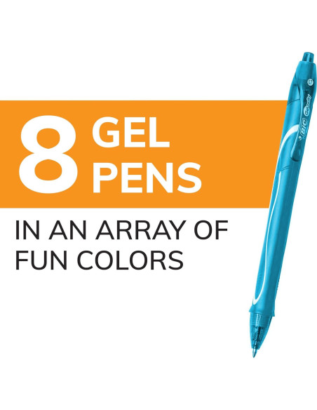 Set de 8 Bolígrafos de Gel BIC Gelocity Quick Dry 0.7mm Set de 8 Bolígrafos de Gel BIC Gelocity Quick Dry 0.7mm