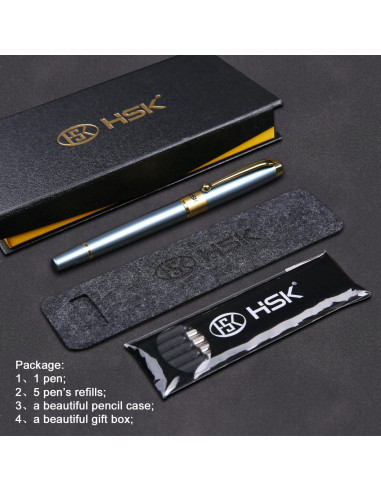 Bolígrafos HSK de lujo azul 0.5mm en caja de regalo