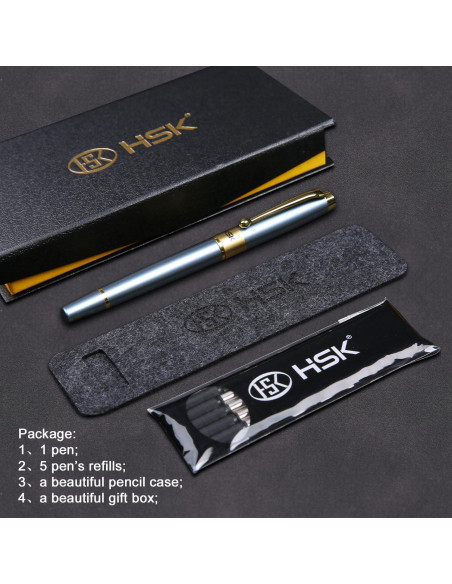 Bolígrafos HSK de lujo azul 0.5mm en caja de regalo Bolígrafos HSK de lujo azul 0.5mm en caja de regalo