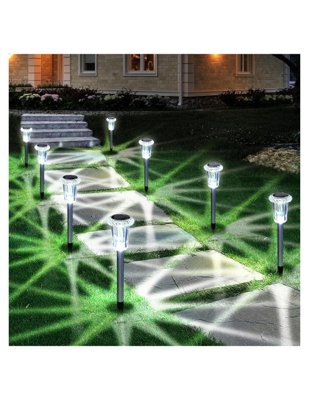 Luces Solares Eyrosa para Jardín, Paquete de 10, 150 Lúmenes Luces Solares Eyrosa para Jardín, Paquete de 10, 150 Lúmenes