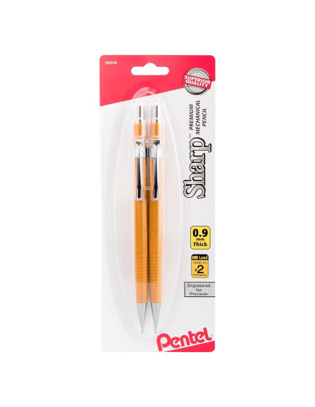Lápiz Mecánico Pentel P209BP2K6 0.9 mm Amarillo 2 Unidades Lápiz Mecánico Pentel P209BP2K6 0.9 mm Amarillo 2 Unidades