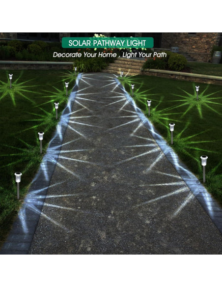 Luces Solares Eyrosa para Jardín, Paquete de 10, 150 Lúmenes Luces Solares Eyrosa para Jardín, Paquete de 10, 150 Lúmenes