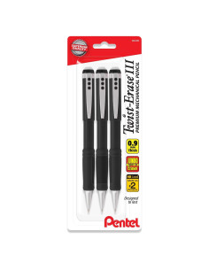 Lápiz Mecánico Pentel Twist Erase 0.7 mm, Paquete de 3