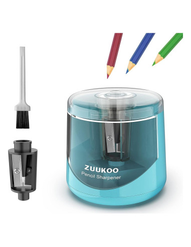 Sacapuntas Eléctrico Zuukoo Azul, Portátil y Automático