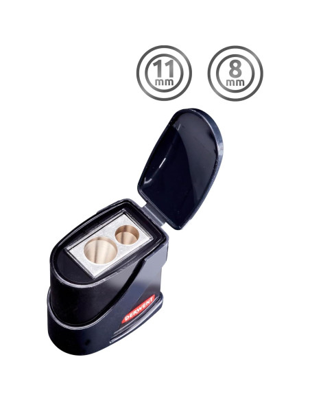 Sacapuntas Doble Orificio Derwent con Contenedor - Negro Sacapuntas Doble Orificio Derwent con Contenedor - Negro