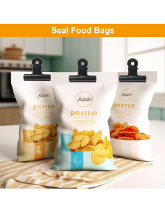 Clips de Papel Coideal Negros 5 cm - Paquete de 20 Clips de Metal 2