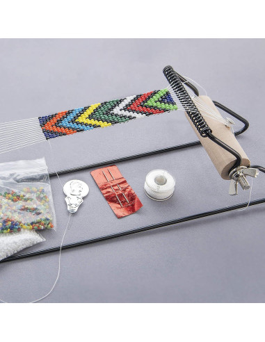 Kit de Telar de Cuentas de Metal The Beadsmith - Incluye 1000 Cuentas de Vidrio