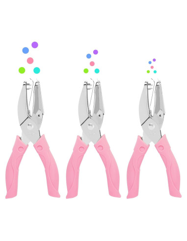 Juego de 3 Perforadoras de Papel UCEC - Círculos 1.5/3/6 mm