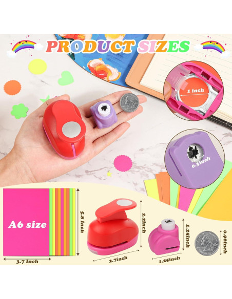 Juego de Perforadoras de Papel MAPVOLUT 10 Piezas para Manualidades Juego de Perforadoras de Papel MAPVOLUT 10 Piezas para Manualidades