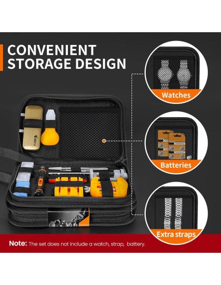 Kit de Herramientas para Relojes JOREST 2024, 12 Piezas Kit de Herramientas para Relojes JOREST 2024, 12 Piezas