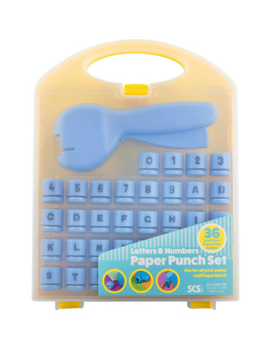 Perforadora de Papel Mini 37pc SCS Direct con Estuche